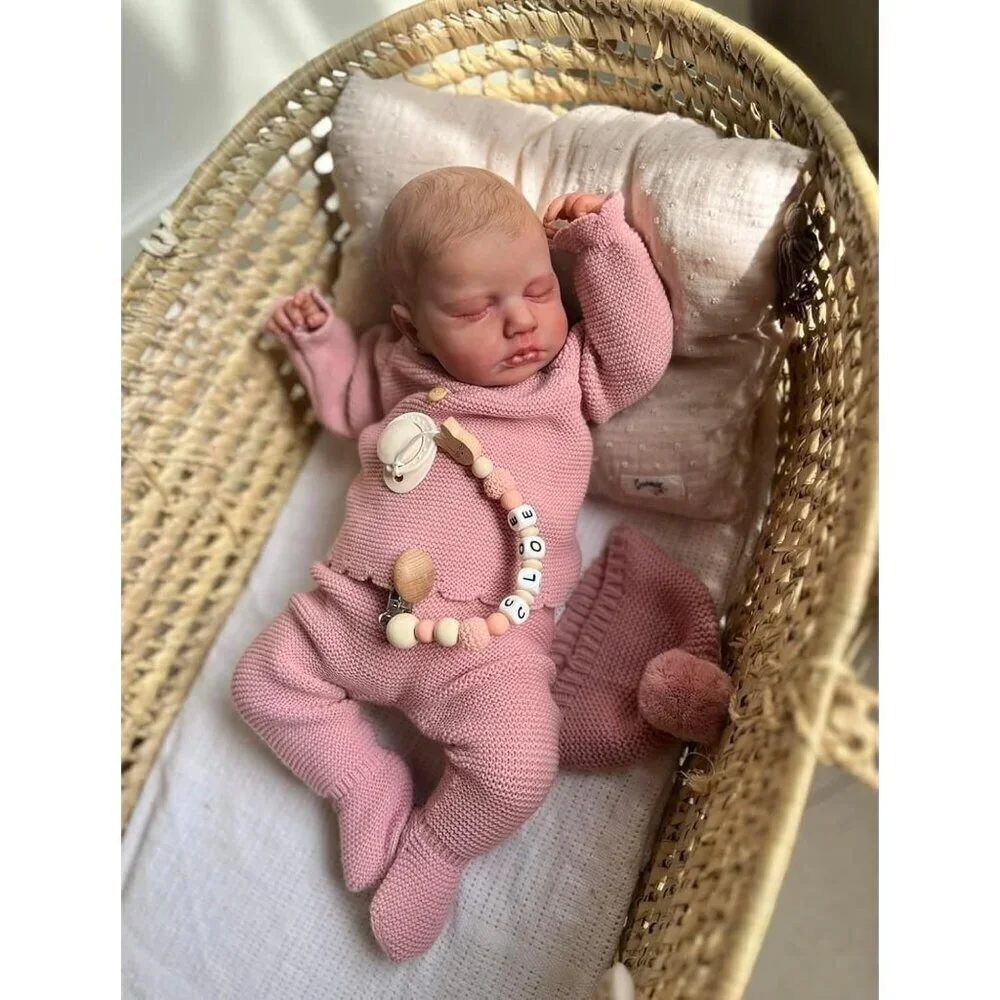 20Inch Realistic Baby Doll African American Reborn Babies Brown Farmhouse Doll